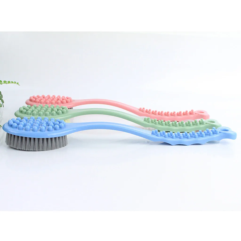 Bath Brush Long Handle Wooden Bristles Soft Hair Rub Back Shower Brush Remove the horny massage brush Anti Skid Scrubber