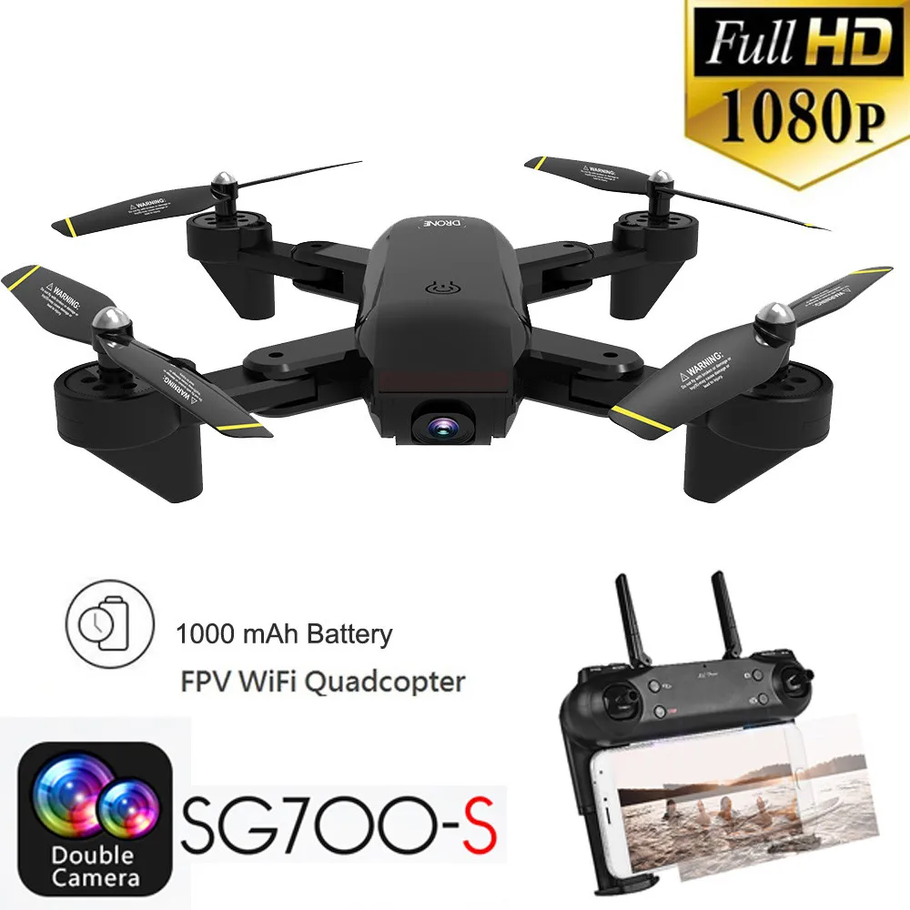 

SG700-S 2.4Ghz 4CH Wide-angle WiFi 1080P Optical Flow Dual Camera RC Quadcopter For Helicopter RC Helicopers T520