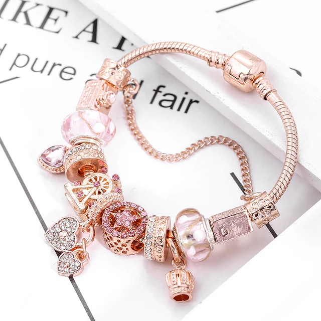 BAOPON 2024 Love Heart Charm Bracelets & Bangles for Women Jewelry DIY Marano Beads Fine Bracelet Lover Wife Wedding Jewelry - Image 2