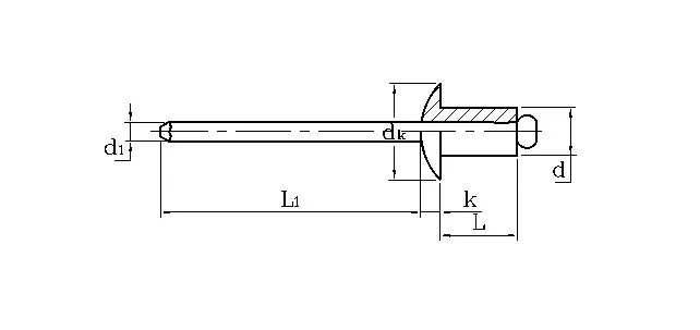 120 шт./компл. GB12618 M2.4 M3.2 M4 черный алюминиевые глухие заклепки для художественного оформления ногтей, заклепок Pop Rivets для мебели кабельные наконечники в наборе для винт