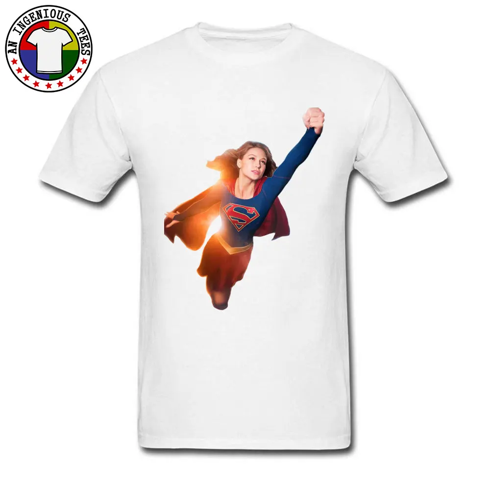 Мужская футболка Supergirl с коротким рукавом индивидуальная круглым вырезом
