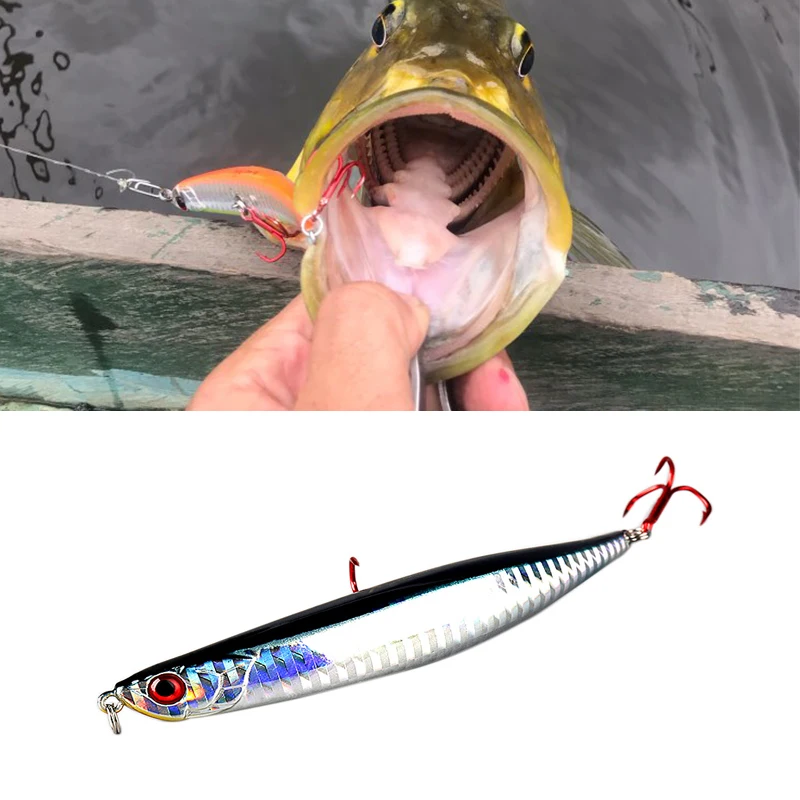 

Kingdom Topwater Pencil Fishing Lures 110mm/10g 86mm/6.5g Dying Fish Hard Baits Bending Shape Fishing Wobblers For Pesca Fishing