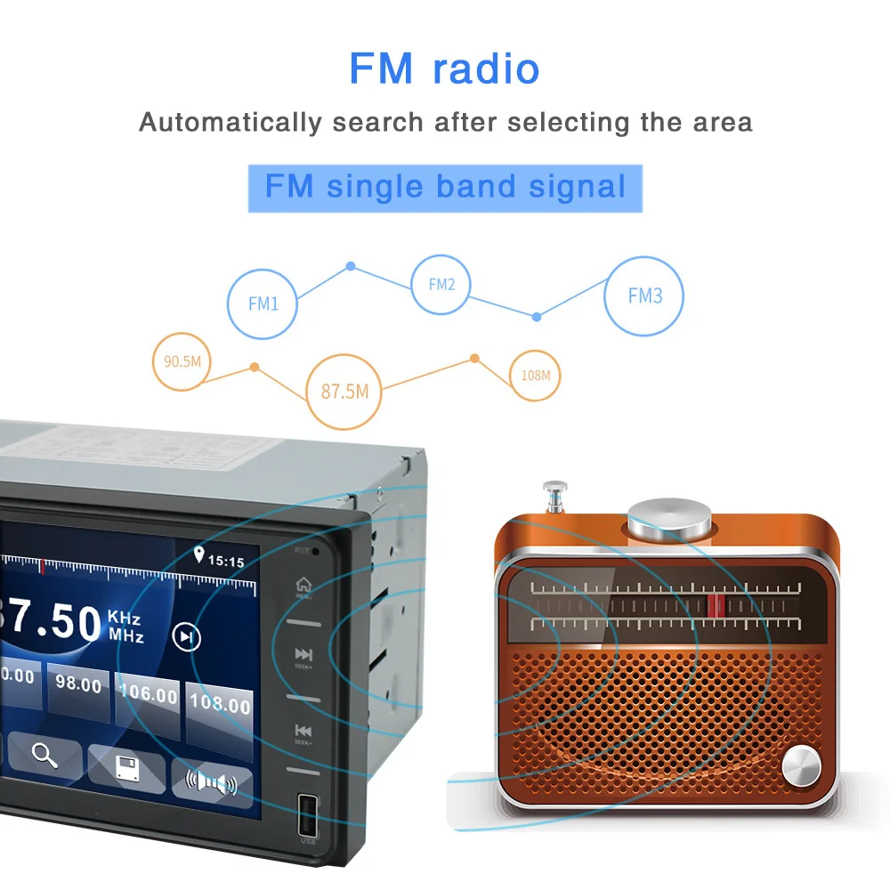 STAPON 7 дюймов для автомобиля Toyota MP5 плеер с Bluetooth FM AM заднего вида рулевое колесо управление T7w