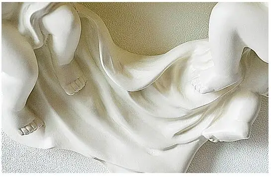 Европейский домашний интерьер креативный Ангел трехмерный настенный фон Фреска ремесло украшение смолы настенный держатель подвесная полка