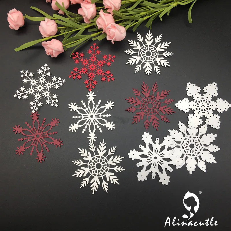

Die Cut Metal Cutting 3pc Winter Snowfalkes Alinacraft Scrapbook Album Papercraft Handmade Card Stencil Art Cutter Punch Die