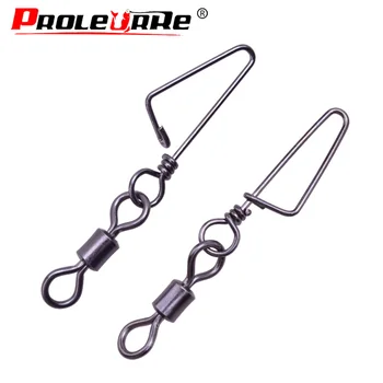 

20pcs/lot Fast Fishing Swivels Connector Snap 0#-6# Ball Bearing Rolling Swivel For Fishhook Lure Carp Fishing Accessories Tool