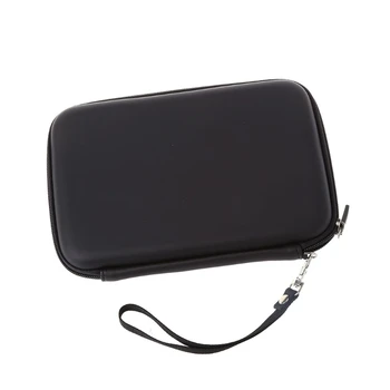 

7 Inch PU Hard Shell Leather Carry Bag Case Cover Pouch Sat Nav Navigation GPS Holder Bag Earphone For Phone
