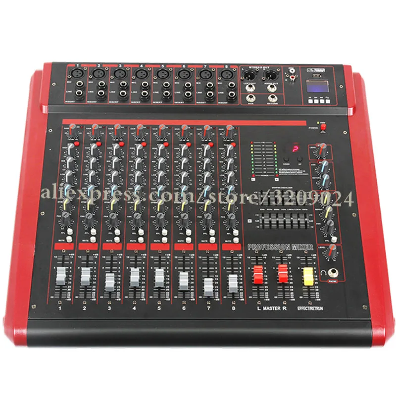 Professional Mixer 8 Channel Amplifier Stage