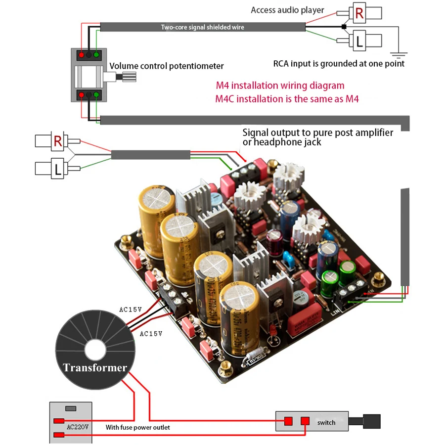Усилитель класса А Lusya HIFI Fever M4C OPA2604AP плата предварительного усилителя Op amp