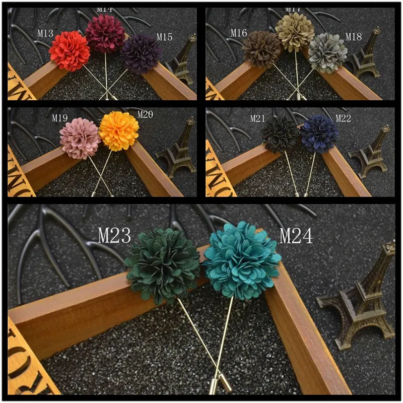 Мужская брошь на лацкан в виде цветка 12 цветов|flower for men suits|brooch flowerfabric brooch |