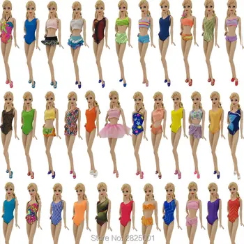 

RANDOM 10 Lot Lovely Swimsuits Swimwear Bikini Summer Swimming Bathing Sports Outfits Accessories Clothes For Barbie Doll Toy
