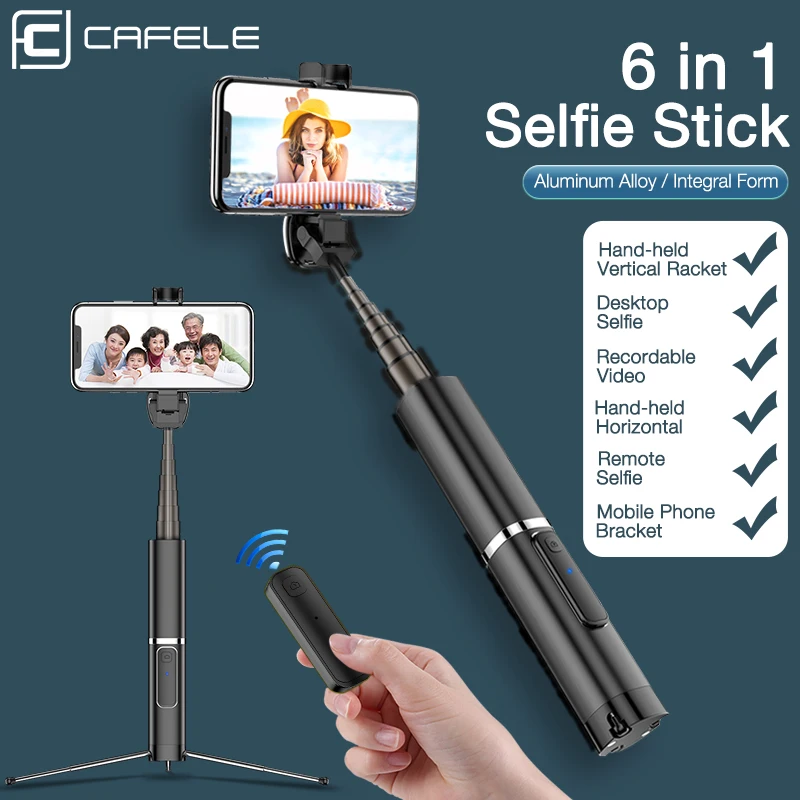 

Cafele Bluetooth Wireless Selfie Stick For iPhone X Xiaomi Monopod Tripod with Remote Control For Phone Camera Foldable Handhold