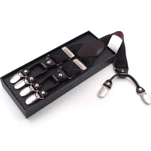 Ширина 3,5 см мужские подтяжки 6 зажимов, свадебные мужские подтяжки, мужские подтяжки