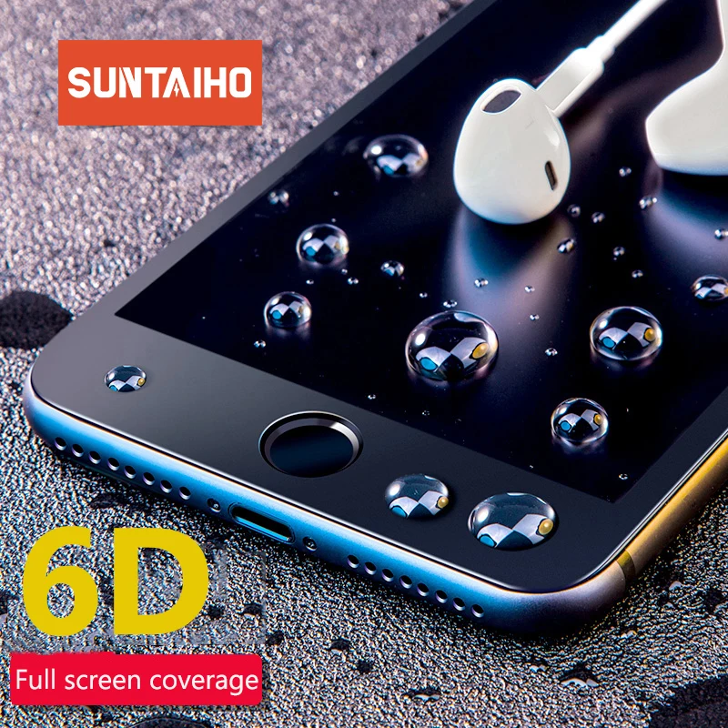 Suntaiho Tempered Glass for iphone XR 6D Screen Protector for iphone 8plus 7 Glass for iphone Xs Max Full Cover film Curved Edge Suntaiho Tempered Glass for iphone XR 6D Screen Protector for iphone 8plus 7 Glass for iphone Xs Max Full Cover film Curved Edge