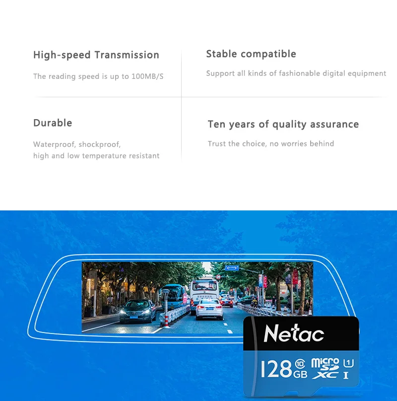 Оригинальная карта памяти Netac Micro SD P500 Class 10 16 ГБ 32 ГБ 64 Гб карта памяти C10 Mini SDHC SDXC UHS-I tf-карта для смартфона/телевизора