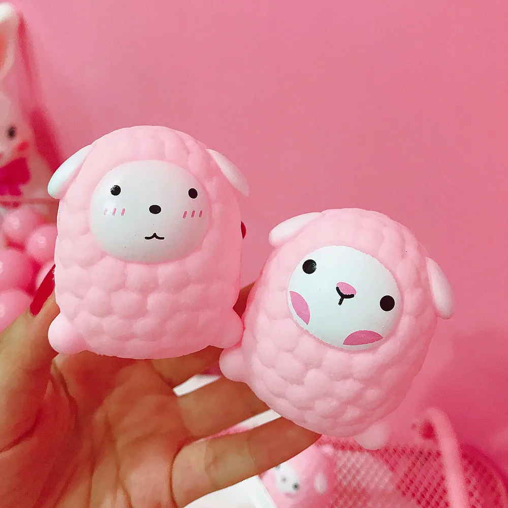 Японский и корейский милый розовый пародия vent игрушка маленькая овечка pinch