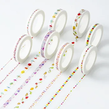 

22PCS Mikimood 0.9cm * 10m the dividerdiy thin slender paper decorative tape masking tape washi tape