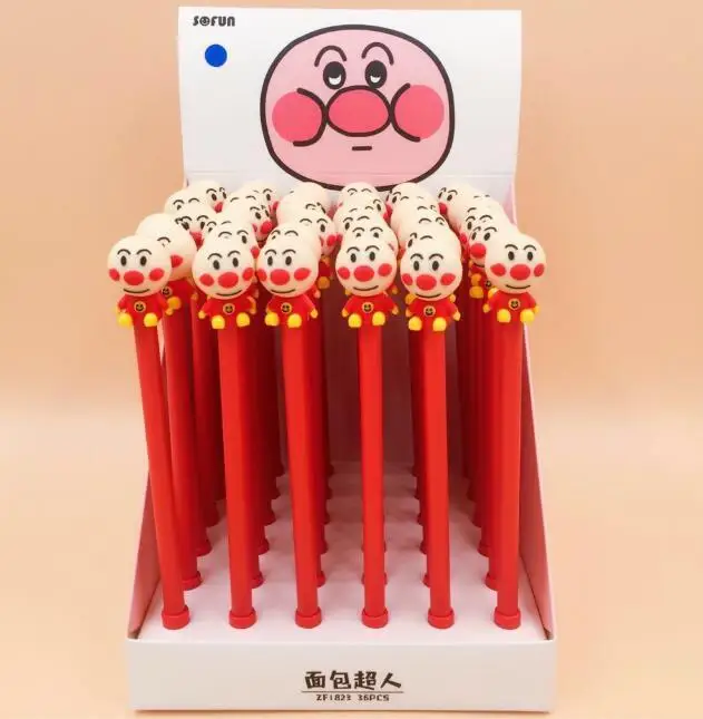 

36pcs/pack 0.5mm Black Ink Creative Japanese Cartoon Anpanman Gel Pen/student Prize Promotion Gift Unisex Sign Pen
