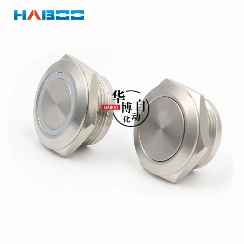 

1PCS packing dia.19mm push button reset switch with led 1NO contacts structure 6v 12v 24v 36v 220v light switch IP65