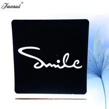 Улыбка слова, буквы водонепроницаемый поддельные татуировки трафареты женский боди-арт руки и ноги хна живопись татуировки шаблон стикер AG07