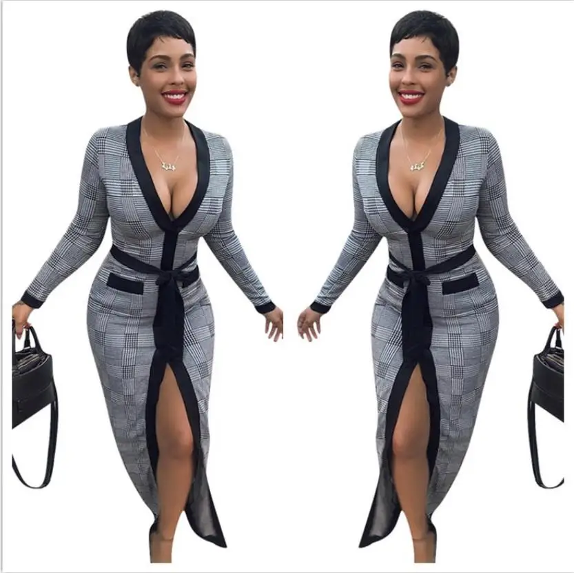 

2018 African Dashiki women's dress nightclub clothing lengthening widening plus pocket plus belt For Lady