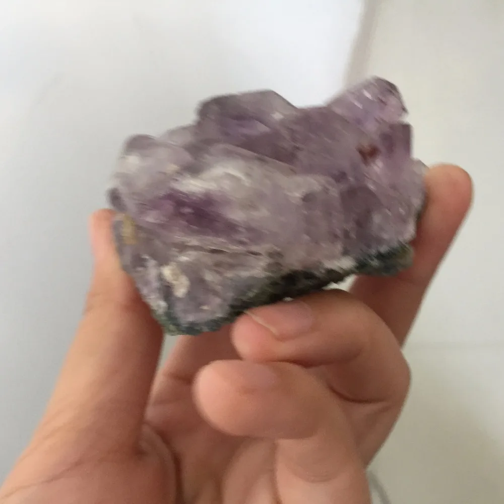 122 г натуральный Purply заживляющий Аметист образец Фен шуй кварцевый кристалл