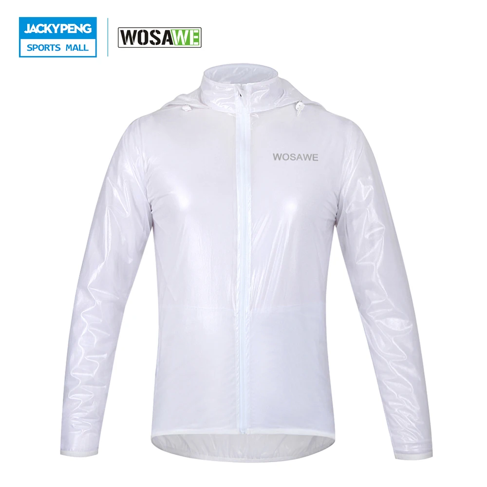 WOSAWE Men Women Cycling Rain Jackets Long Sleeve Waterproof Windproof