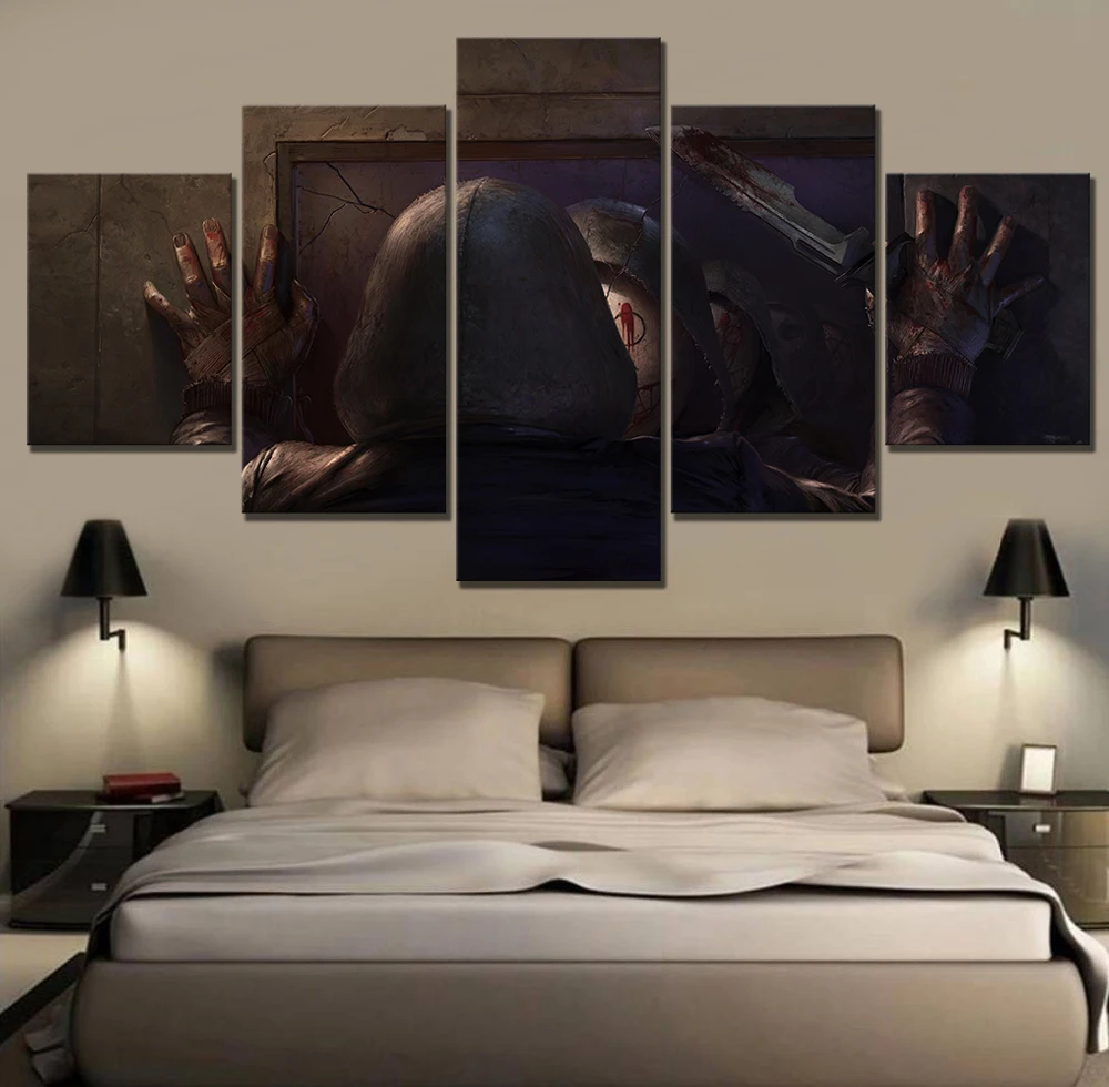 

5 Piece Dead By Daylight Game Poster Paintings HD Wall Pictures Canvas Art for Home Decor
