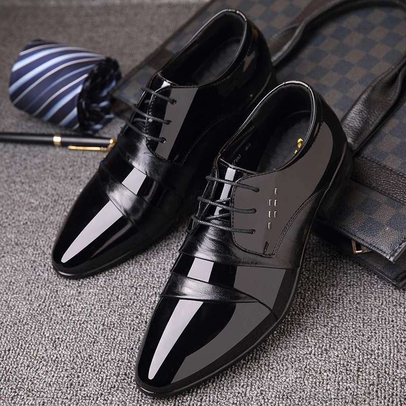 

HEINRICH High Quality Business Mens Shoes Men Shoes Leather Casual Lace-Up Office Shoes Men Sapato Social Zapatos Para Hombre