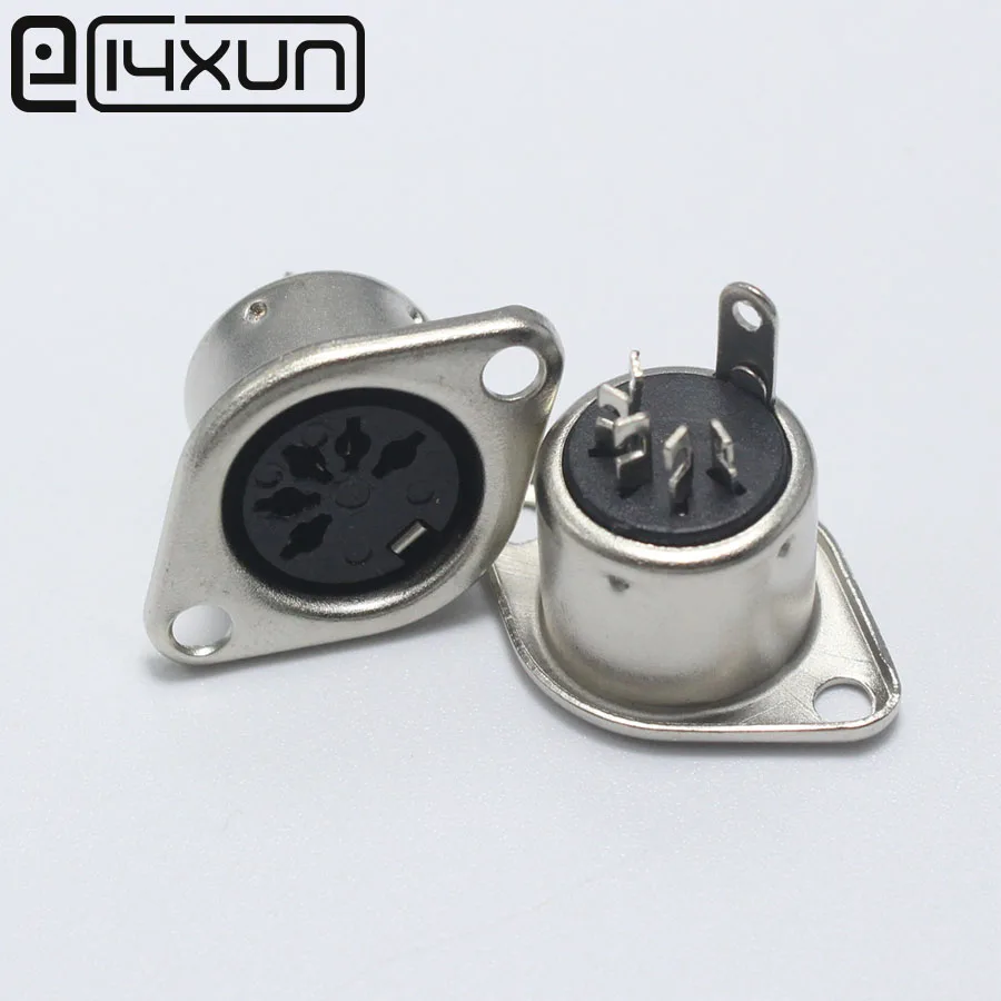 

EClyxun 10pcs 5 PIN DIN Connector Female Jack DIN Cable Adapter 5 Pin Jack Plug DIN Panel Mount Solder Type Female DIN Chassis