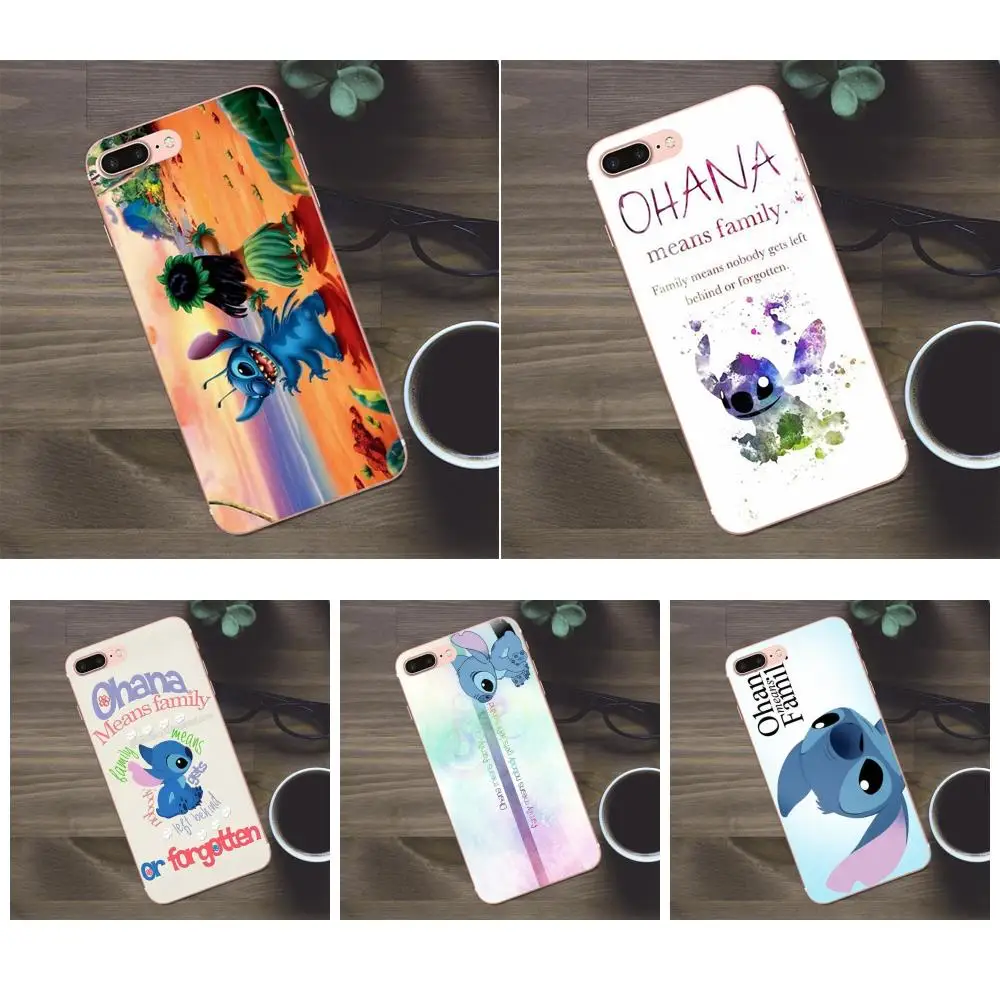 

Soft TPU Capa Lilo Stitch Ohana Means Family For Huawei G8 Honor 5C 5X 6 6X 7 8 9 Y5II Mate 9 P7 P8 P9 P10 P20 Lite Plus 2017