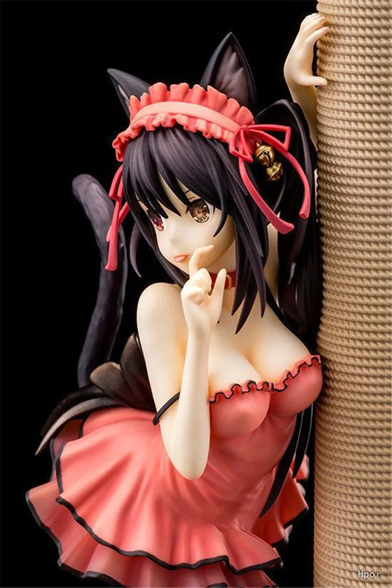 23 см аниме Дата живые фигурки Tokisaki Kurumi nekomusme Catgirl Ver. ПВХ Фигурки Коллекционная