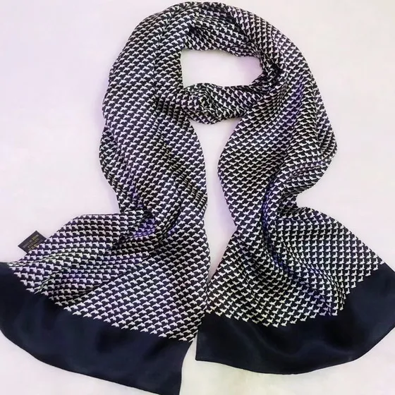 Винтажный шелковый шарф мужской модный цветочный узор с узором пейсли двухслойный Шелковый Атласный шейный платок#4091 - Цвет: 52