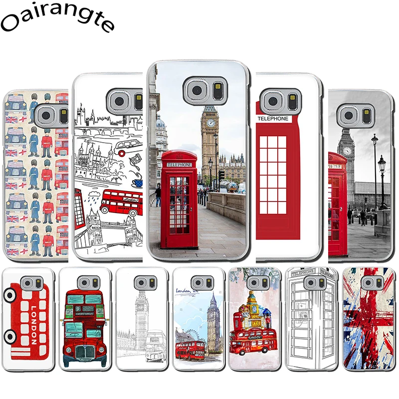 

London Bus England Telephone Hard phone case for Samsung S6 S7 Edge S8 S9 S10 Plus S10e Note 8 9 10 M10 M20 M30 M40