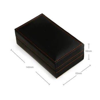 

Black PU Leather 4 Pairs Cufflinks Holder Cuff Link Box Christmas Gift
