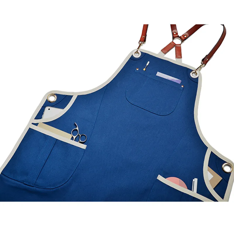 Canvas Apron Crossback Leather Straps E20-5