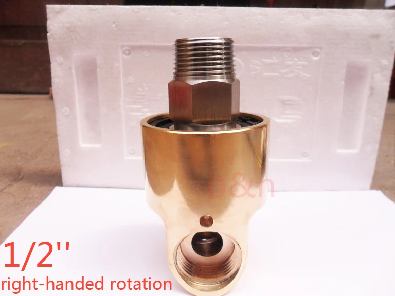 

1/2'' HD15 right-handed rotation brass swivel fitting Unidirectional cooling rotating connector rotary joint for Air water oil