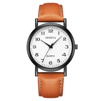 

2018 Minimalistic Watch Female Fashion Sport Stainless Steel Case Leather Band Quartz Analog Wrist Watch11.06