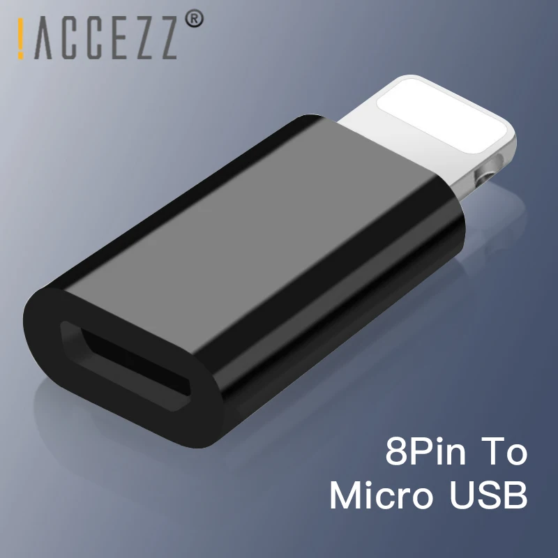 ! ACCEZZ 8 Pin адаптер для iphone X XS MAX XR 6 7 Plus мини из сплава с Micro USB зарядки и синхронизации