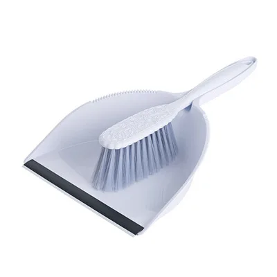 1 набор мини-щетка и совок пластиковый бытовой Настольный инструмент для чистки пола - Цвет: White