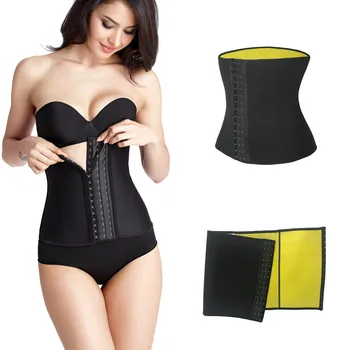 

Women Body Shaper Belt Girdle Sauna Sweat Abdominal Compression Corset Slimming Belt 3 Row Hook Waist Trainer Modeling Strap