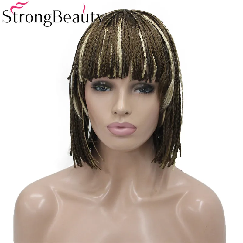 StrongBeauty Синтетические Искусственные волосы женские парики средней длины с