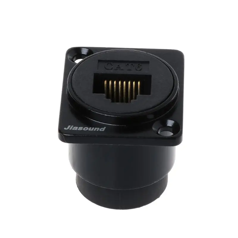 

D-type Module RJ45 Socket Cable Female Signal Connector Cat6 Panel Mount Ethernet Extension Interface Adapter