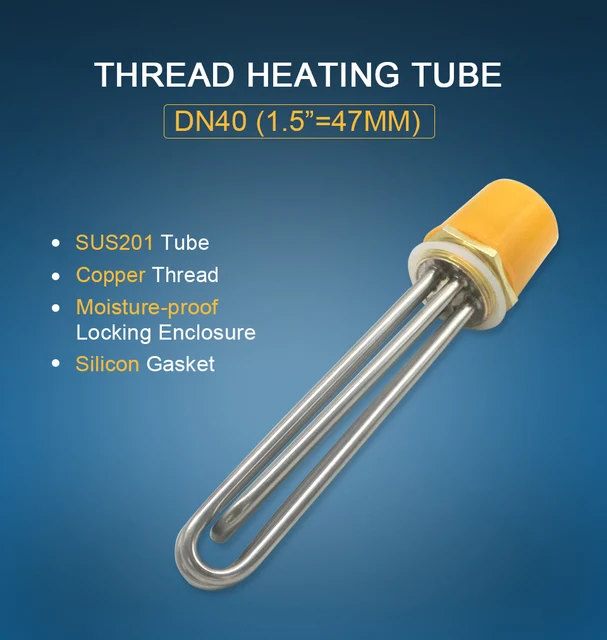 Brewing Heating 2kw 3kw 5kw 6kw 9kw 12kw Threaded Tubular Rod - Main Image
