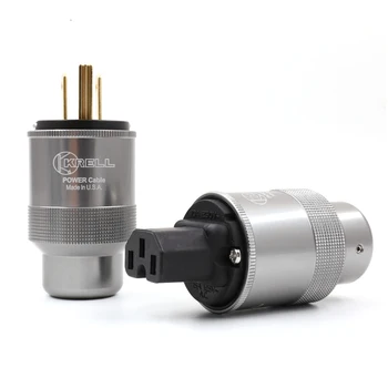 

24K Gold Plated US Version Power Plug Connector for Audio DIY Power Wire