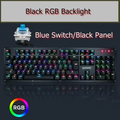 KANANIC 104 ключ RGB подсветка USB Проводная эргономичная Механическая игровая клавиатура плавающие клавиши, пластина из алюминиевого сплава - Цвет: Белый