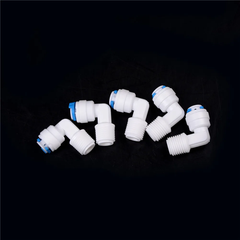 Quick Connectors Plastic Valve Stems 5Pcs 1/4" Male thread to 1/4" Tube