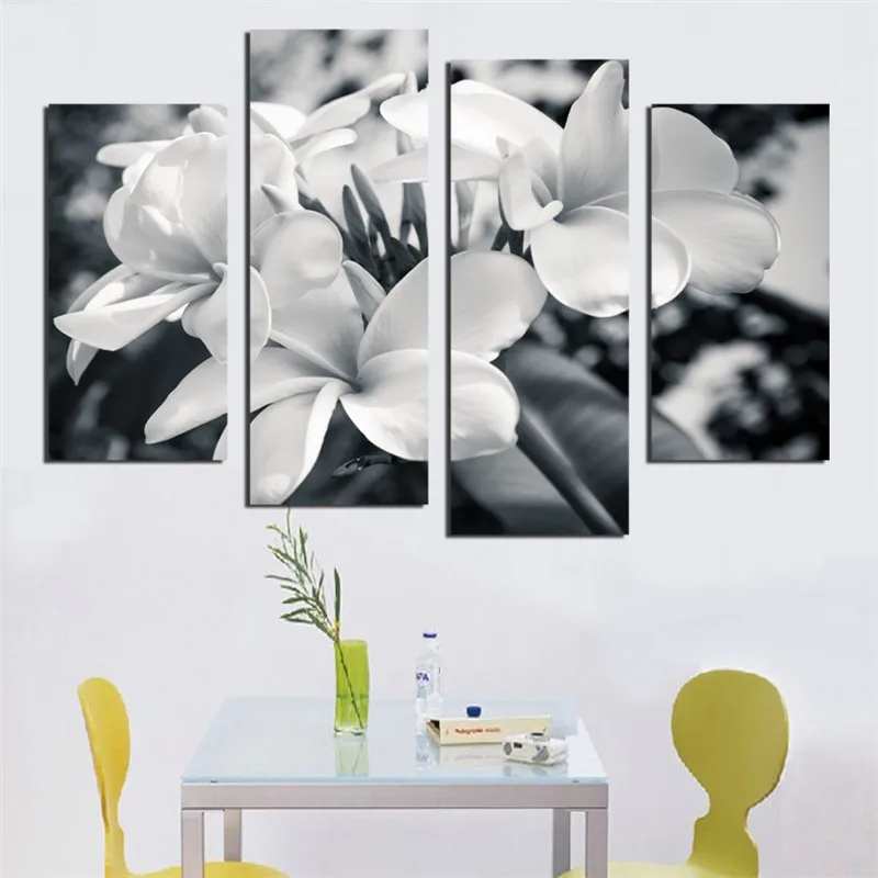 4Panel-New-Modern-Effect-of-black-and-white-images-Flower-Painting-Picture-Cuadros-Decoracion-Canvas-Art (2)