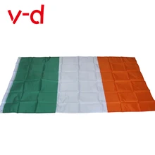 free shipping xvggdg Ireland Flag 90*150cm / 3*5 FT Big Hanging Ireland Eire National Country Flag Banner