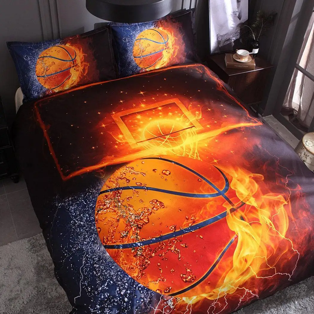 

Basketball Duvet Cover Bed Cover Pillowcases Sets Soft Single Double Home Rectangle Bedding Modern Style Set